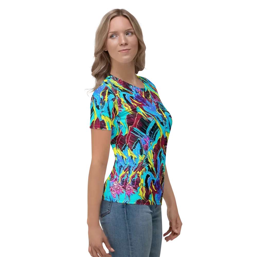 Chromatic Flora on Women's Crew Neck T-Shirt — Right