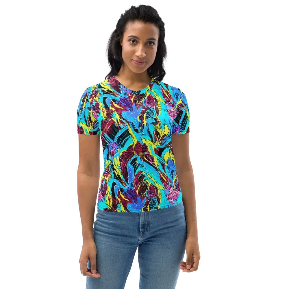 Chromatic Flora on Women's Crew Neck T-Shirt — Front