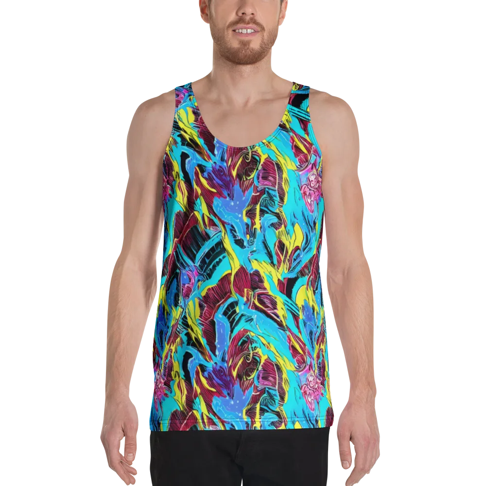 Chromatic Flora on Men's Tank Top — Front