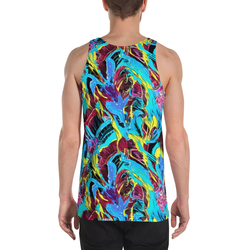 Chromatic Flora on Men's Tank Top — Back