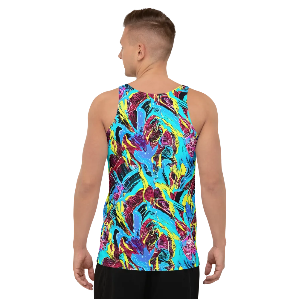 Chromatic Flora on Men's Tank Top — Back