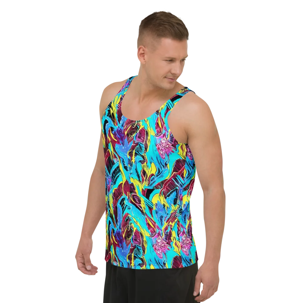 Chromatic Flora on Men's Tank Top — Left Front