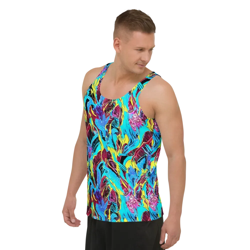 Chromatic Flora on Men's Tank Top — Left Front