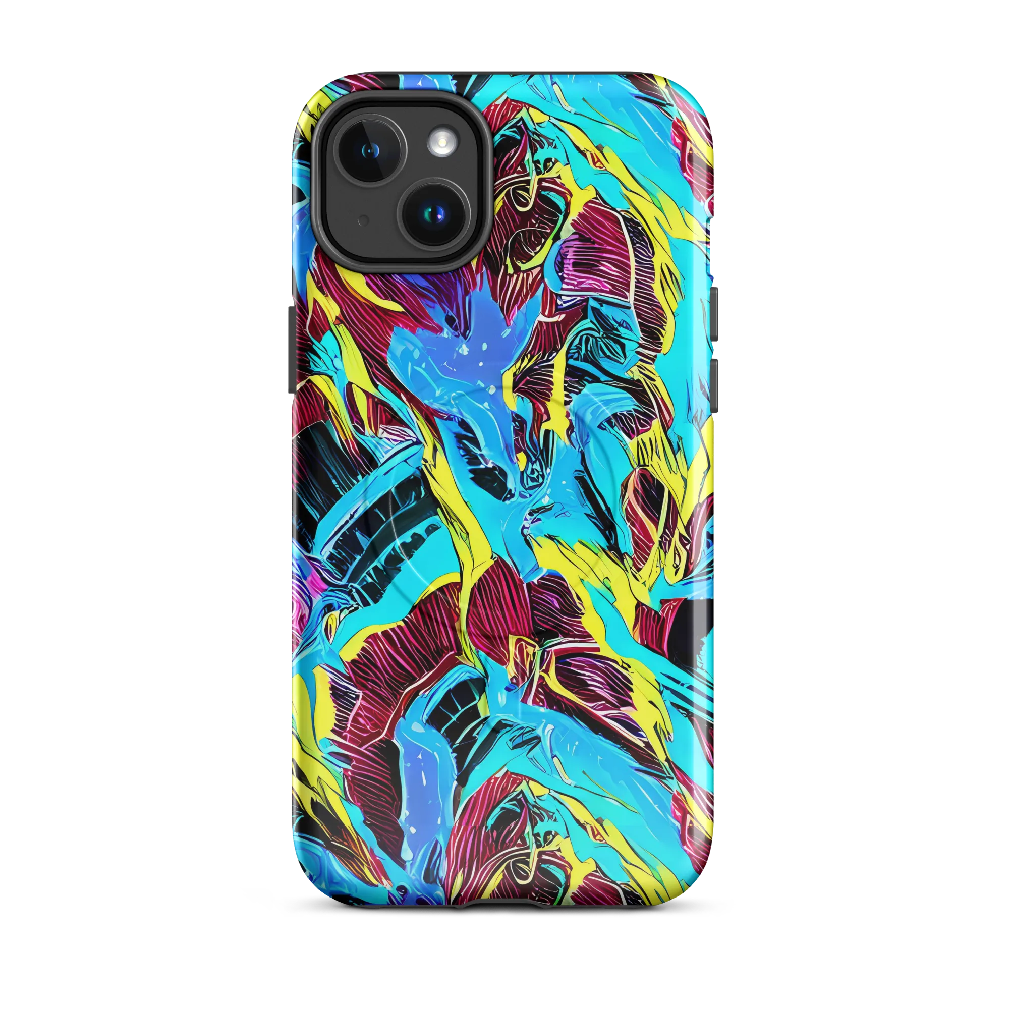 Chromatic Flora on MagSafe Tough Case for iPhone® — Front