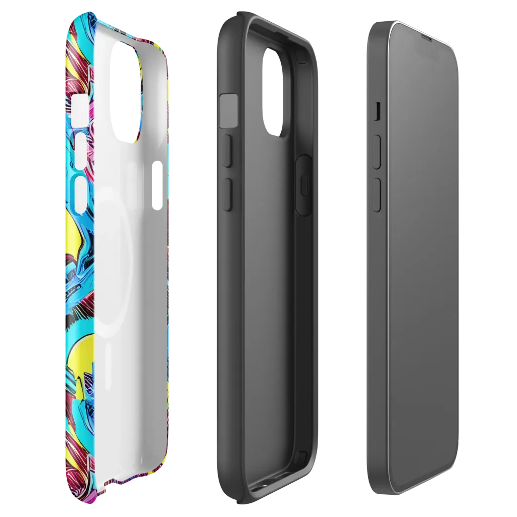 Chromatic Flora on MagSafe Tough Case for iPhone® — Front
