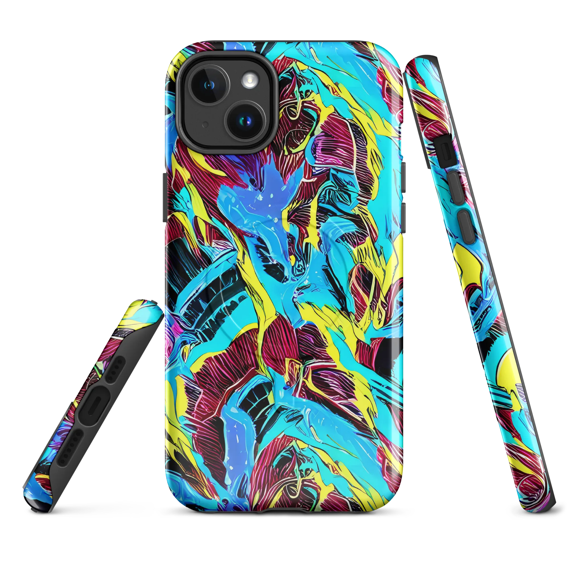 Chromatic Flora on MagSafe Tough Case for iPhone® — Front