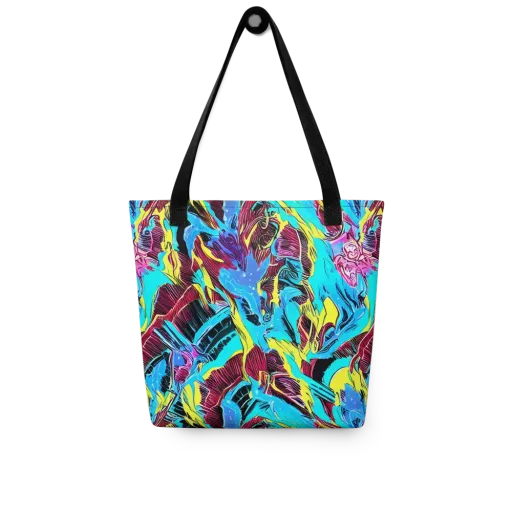 Chromatic Flora on a Tote Bag