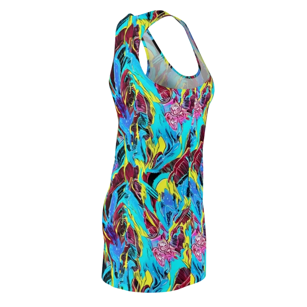 Chromatic Flora on Racerback Dress — Back Side