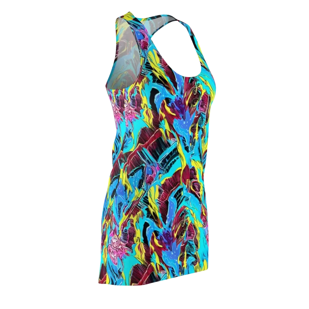 Chromatic Flora on Racerback Dress — Front Side