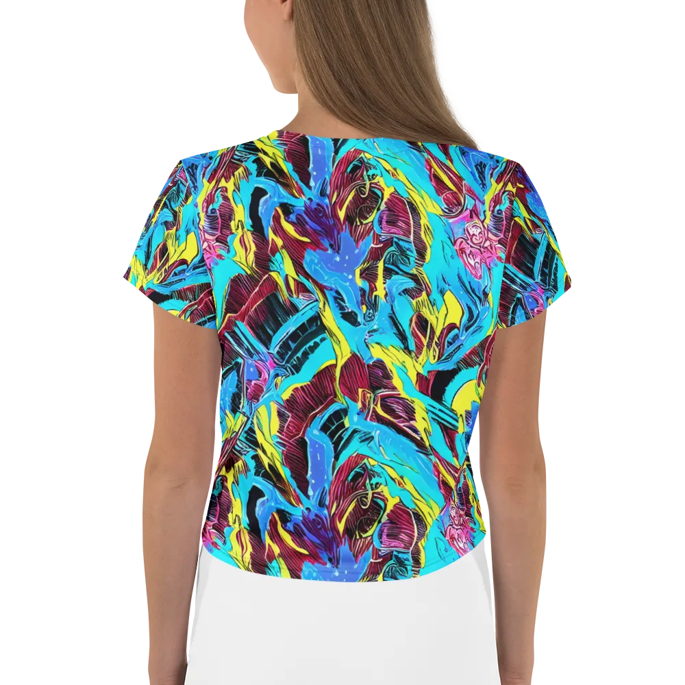 Chromatic Flora on Crop Tee — Back