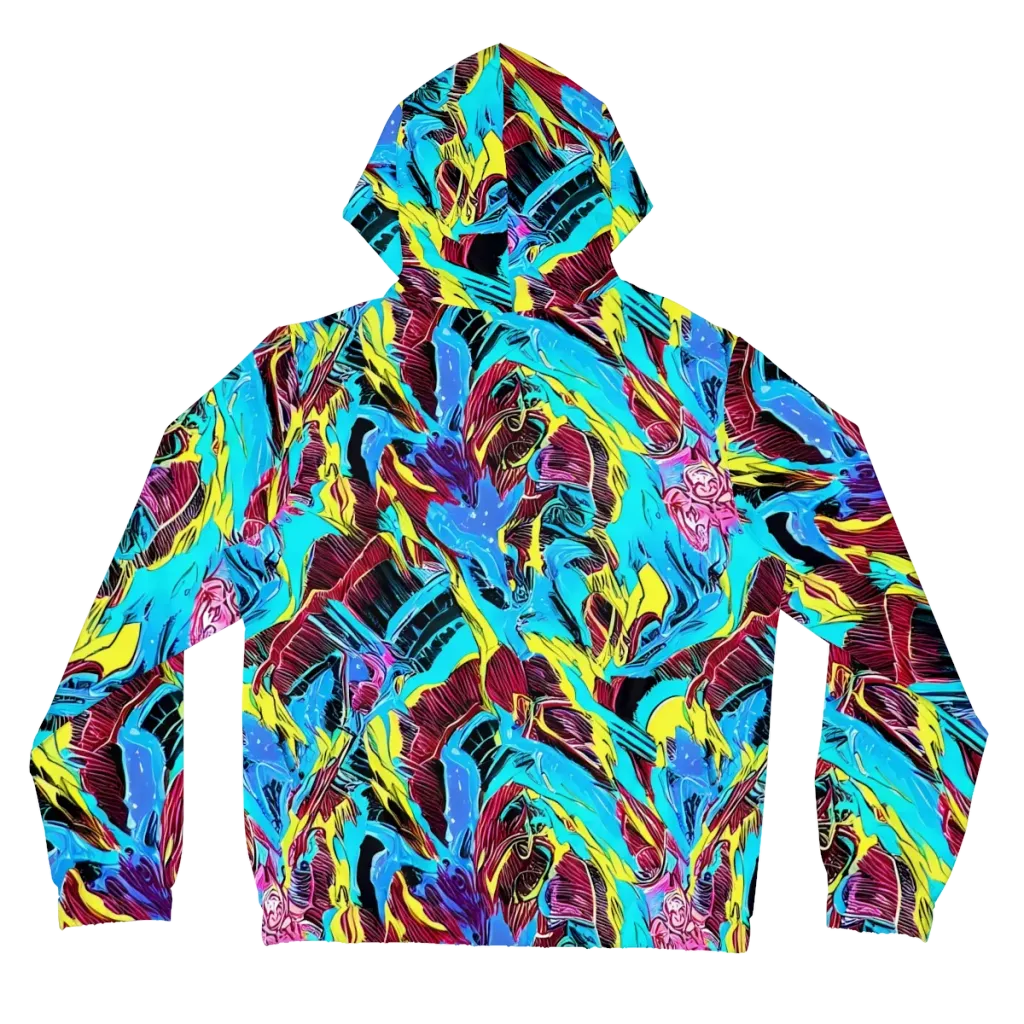 Chromatic Flora on Women's Full-Zip Hoodie — Back