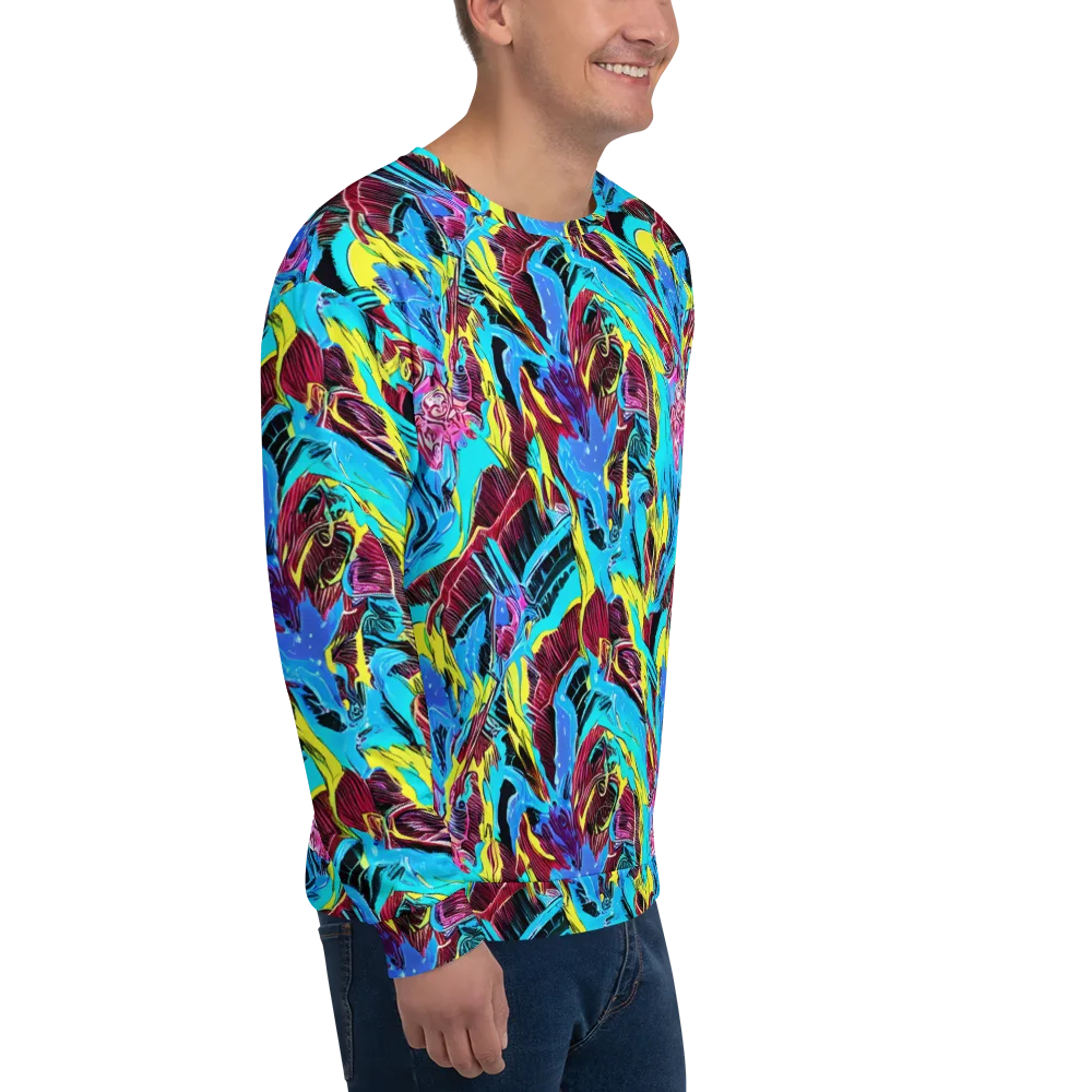 Chromatic Flora on Sweatshirt — Right Front