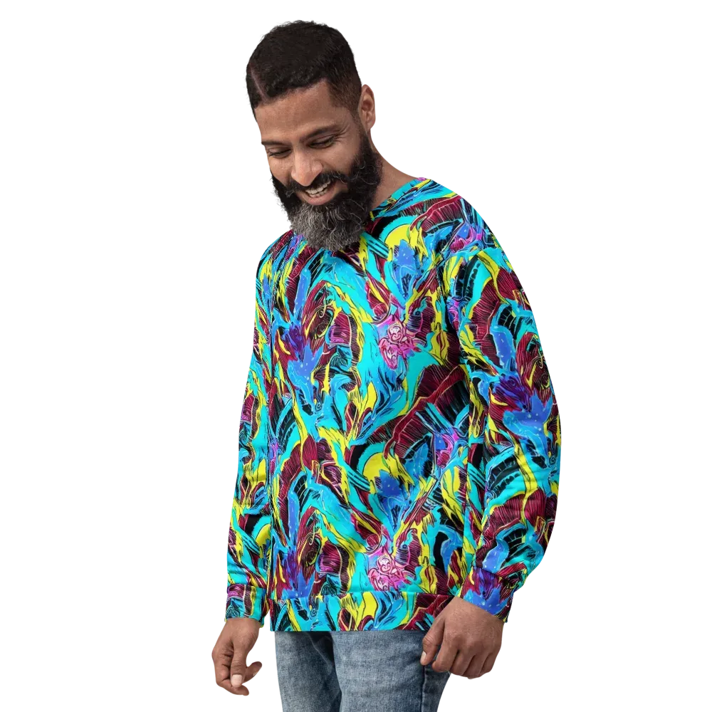 Chromatic Flora on Sweatshirt — Left Front