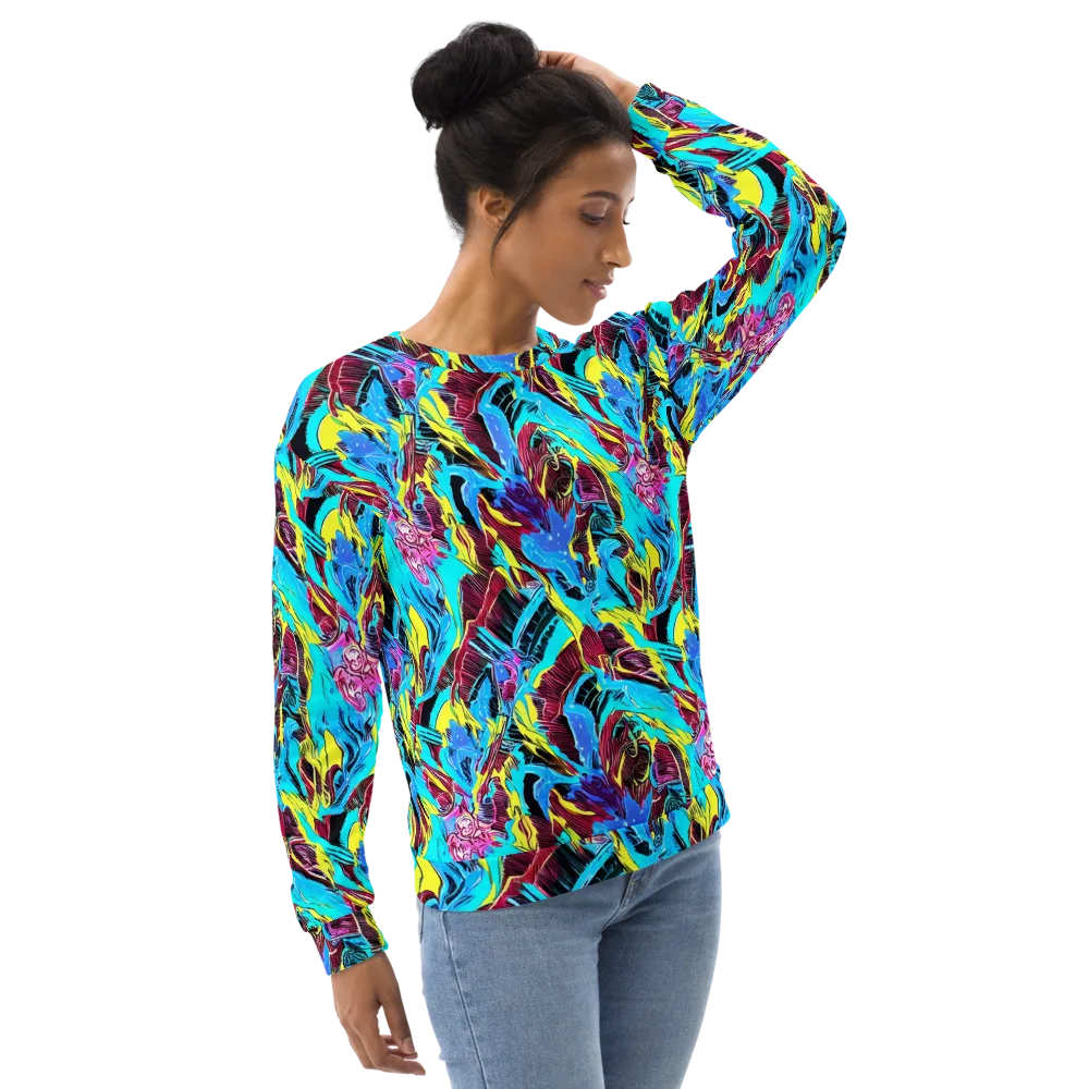 Chromatic Flora on Sweatshirt — Right Front