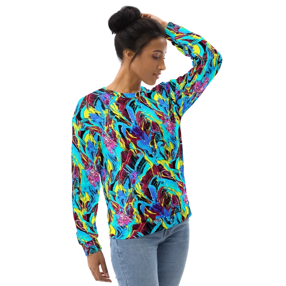 Chromatic Flora on Sweatshirt — Right Front