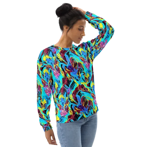 Chromatic Flora on a Sweatshirt