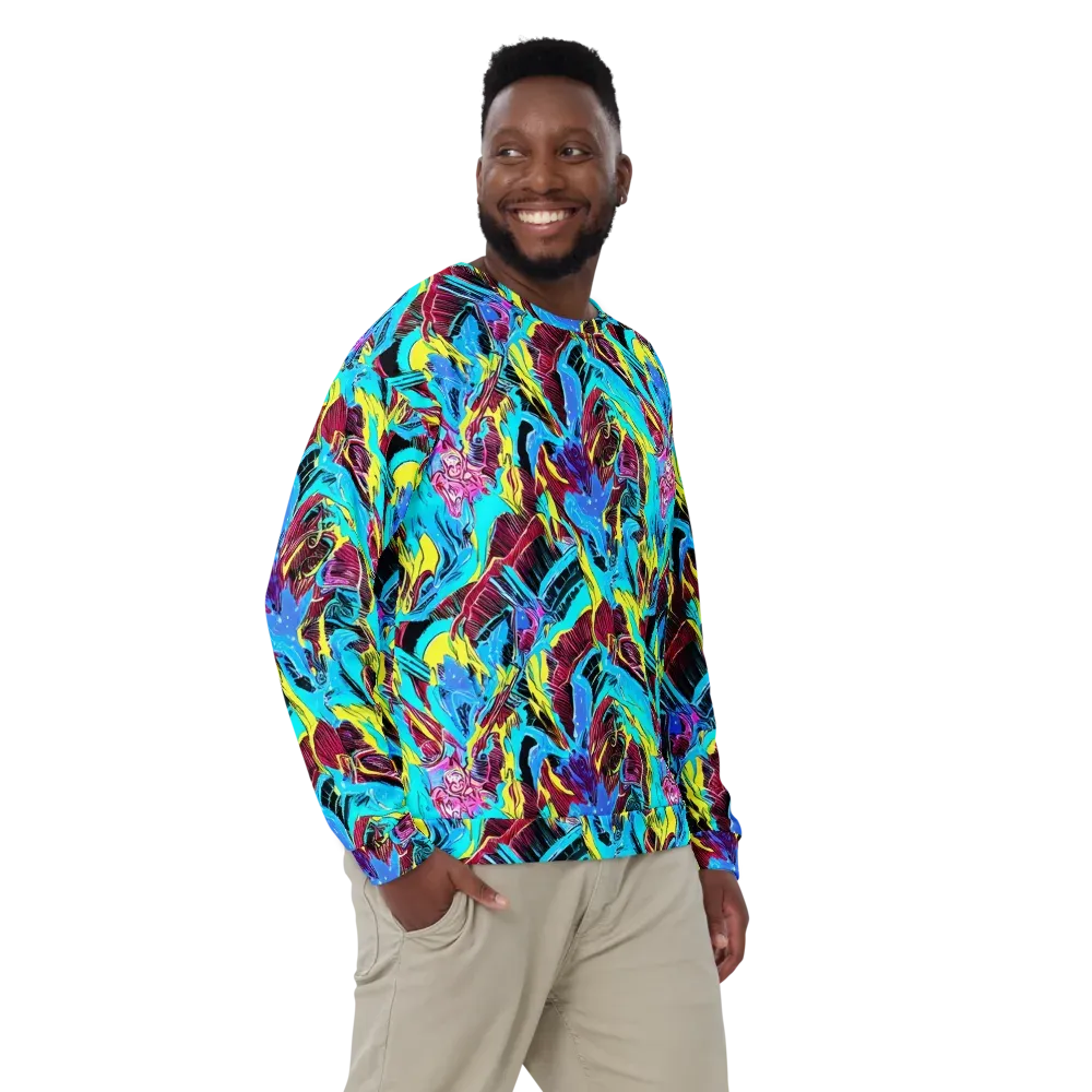 Chromatic Flora on Sweatshirt — Front