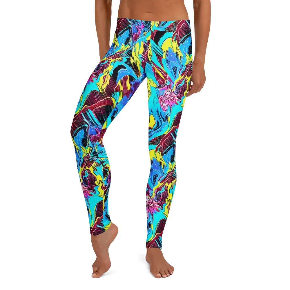 Chromatic Flora on Leggings — Front
