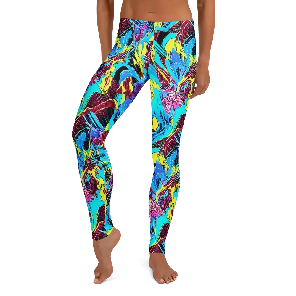 Chromatic Flora on Leggings — Front
