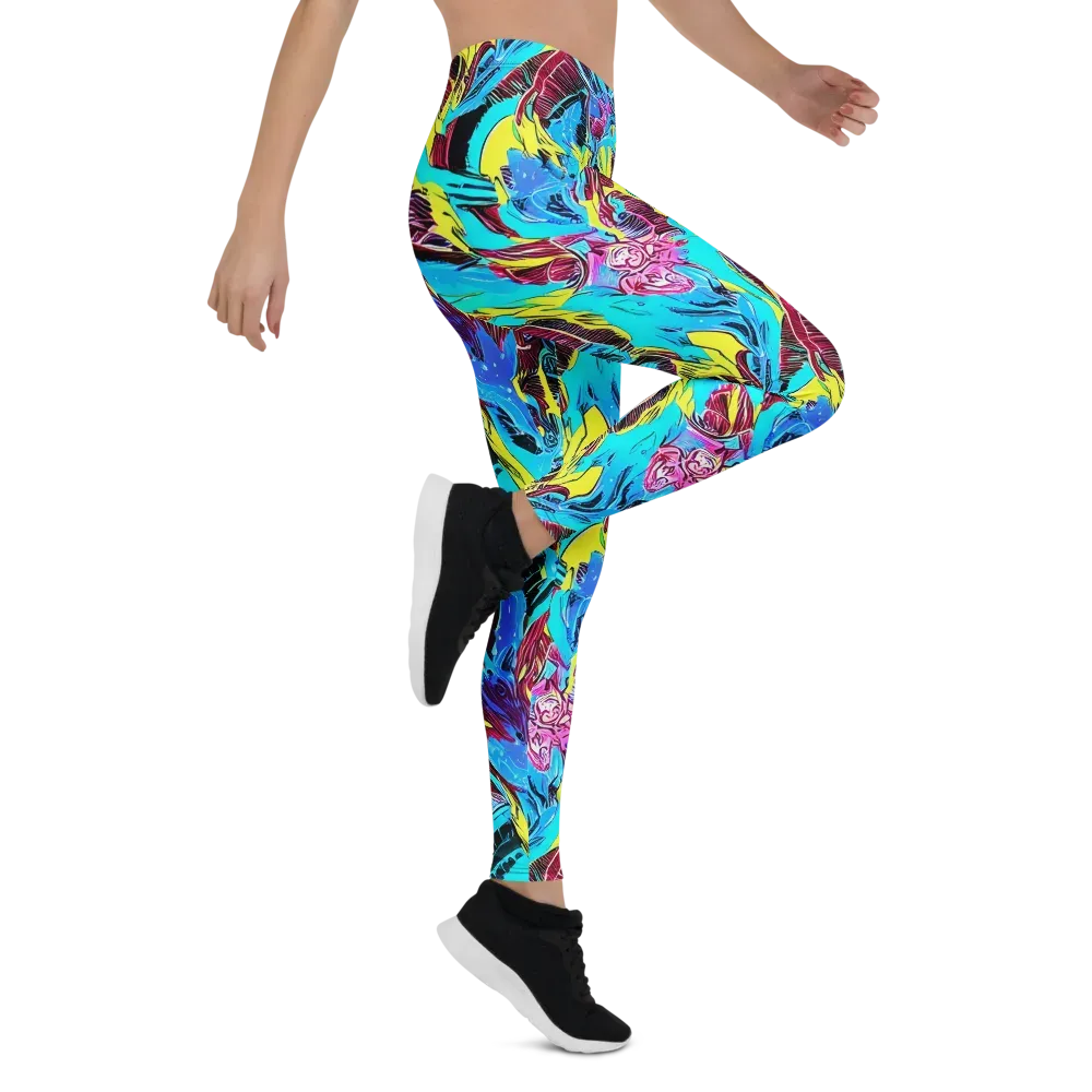 Chromatic Flora on Leggings — Right