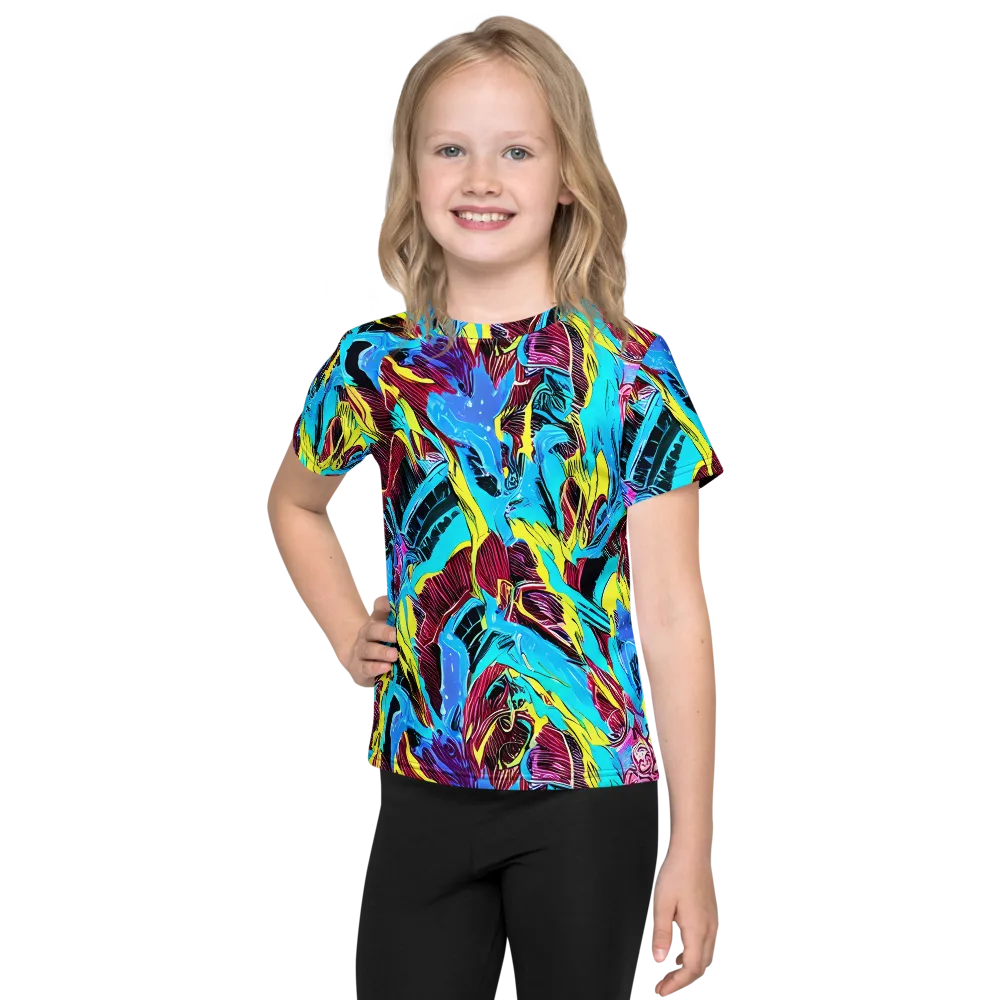 Chromatic Flora on Kids Crew Neck T-Shirt — Front