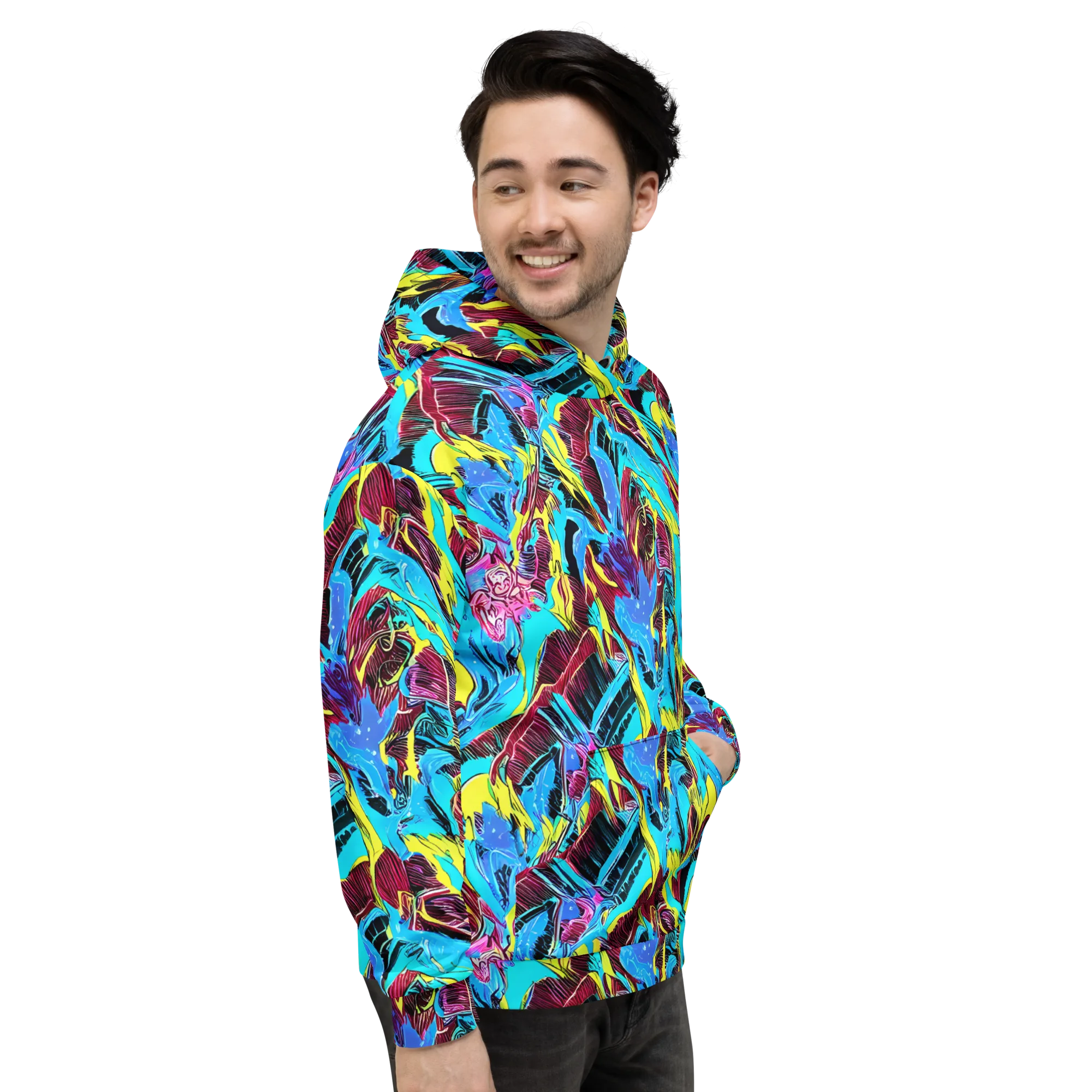 Chromatic Flora on Hoodie — Right