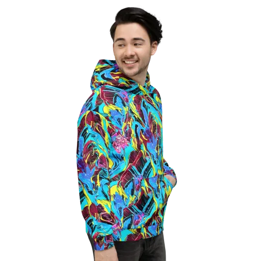 Chromatic Flora on a Hoodie