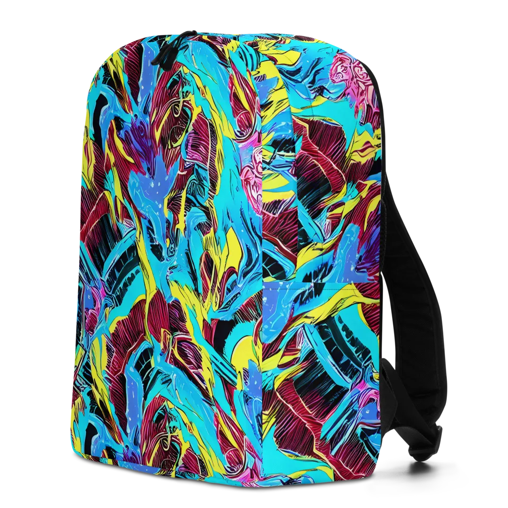 Chromatic Flora on Minimalist Backpack — Left