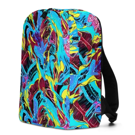 Chromatic Flora on a Minimalist Backpack