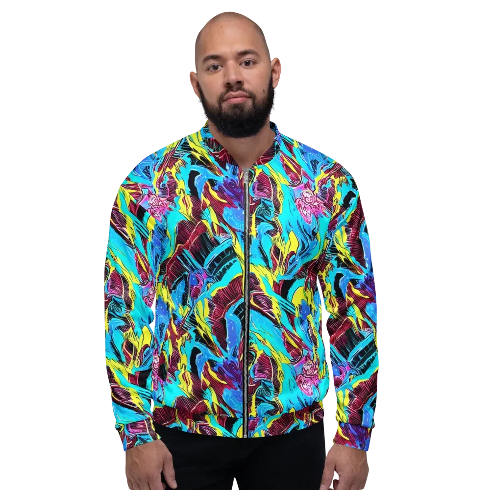Chromatic Flora on Bomber Jacket — Front