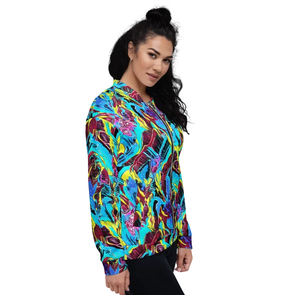 Chromatic Flora on Bomber Jacket — Right