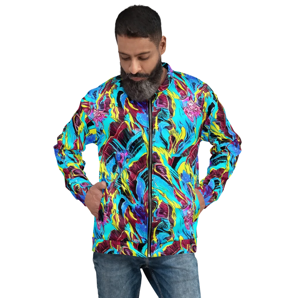 Chromatic Flora on Bomber Jacket — Front