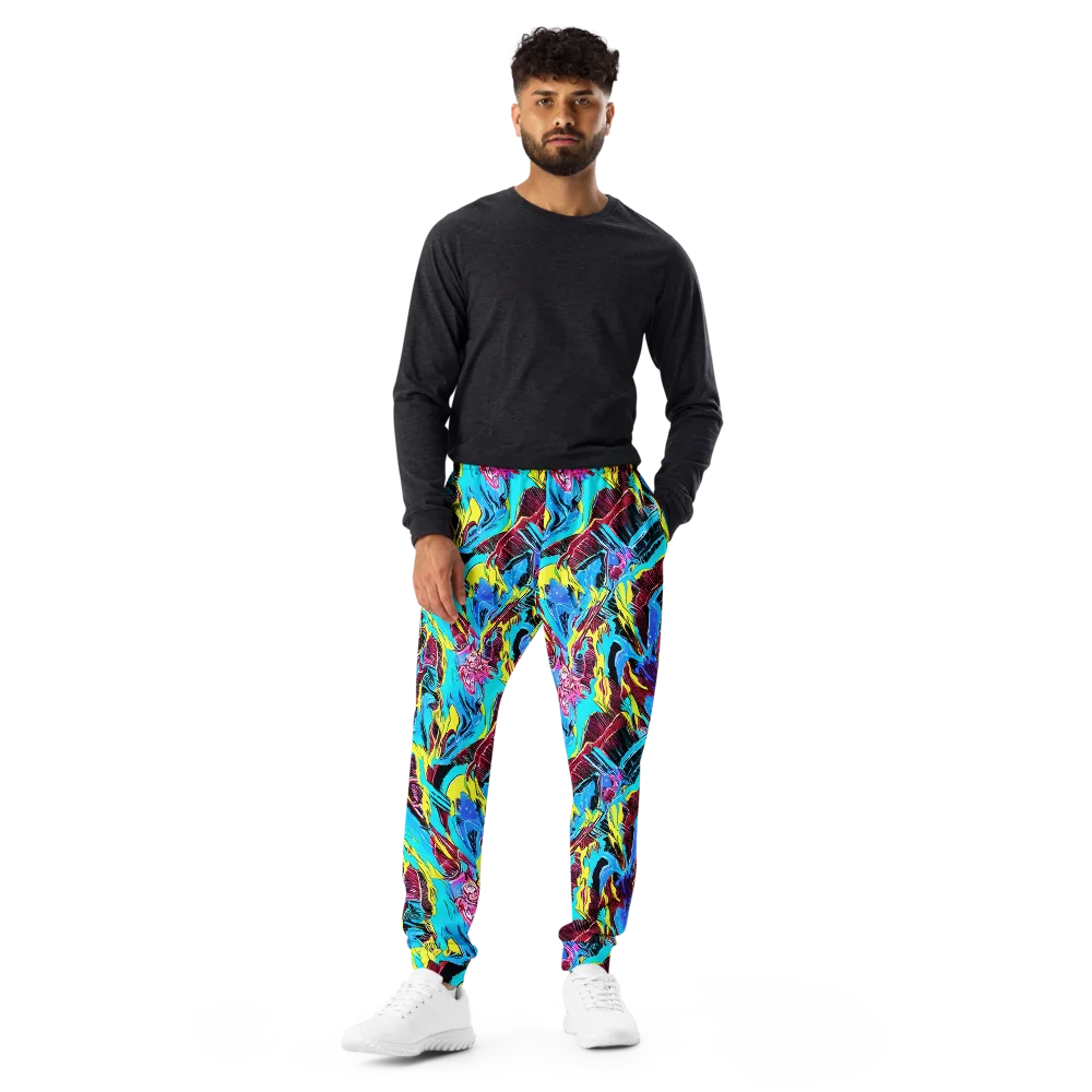 Chromatic Flora on Men's Joggers — Front