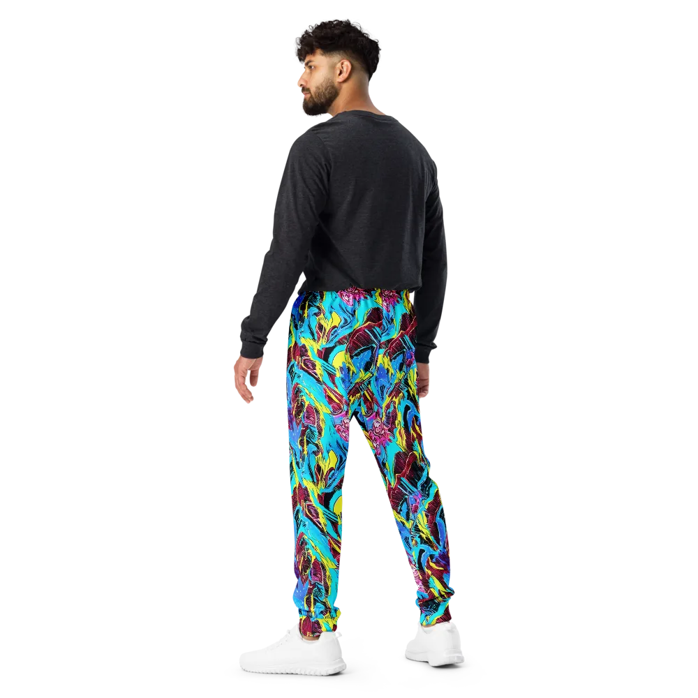 Chromatic Flora on Men's Joggers — Back