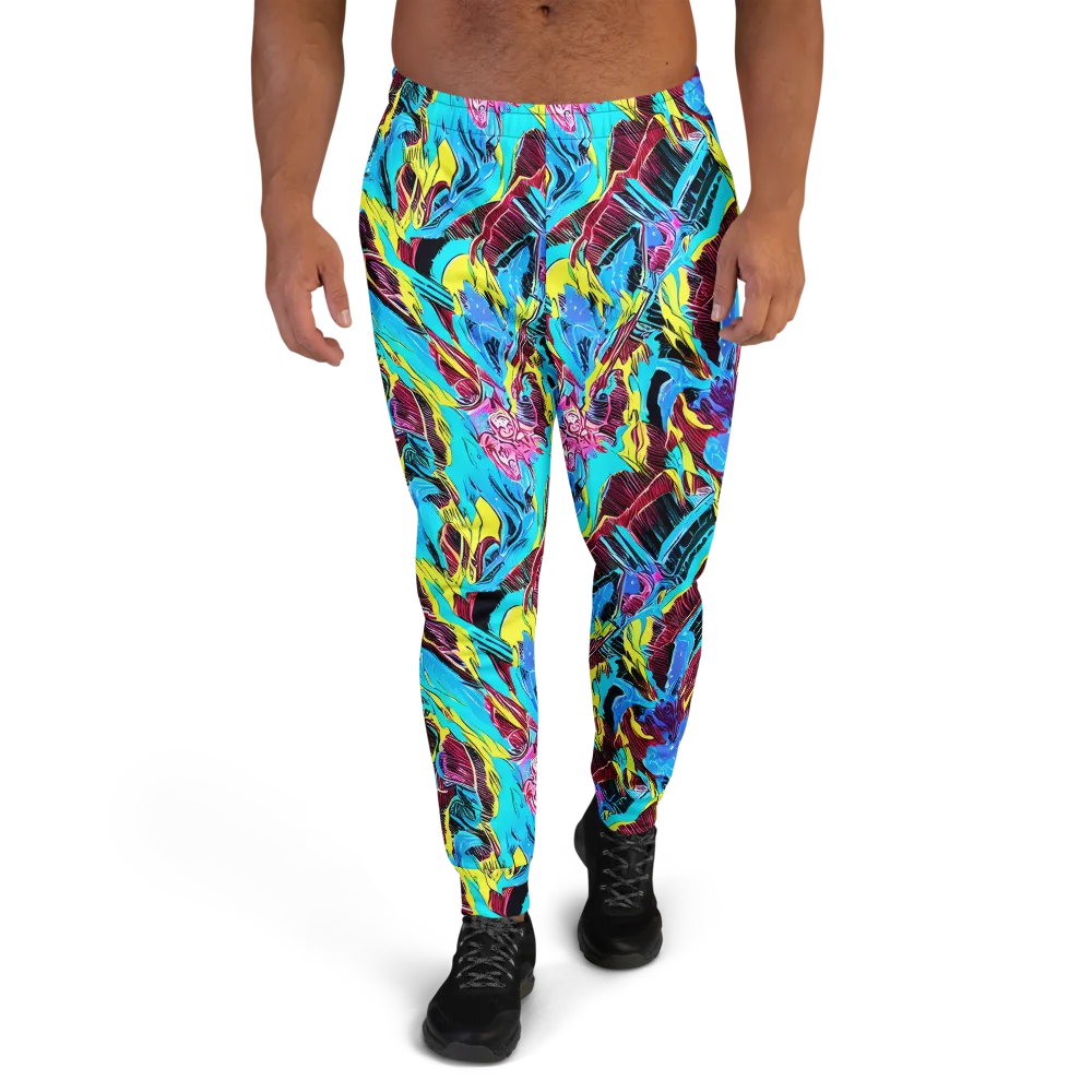 Chromatic Flora on Men's Joggers — Front