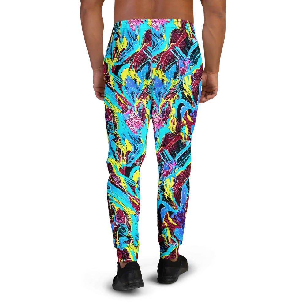 Chromatic Flora on Men's Joggers — Back