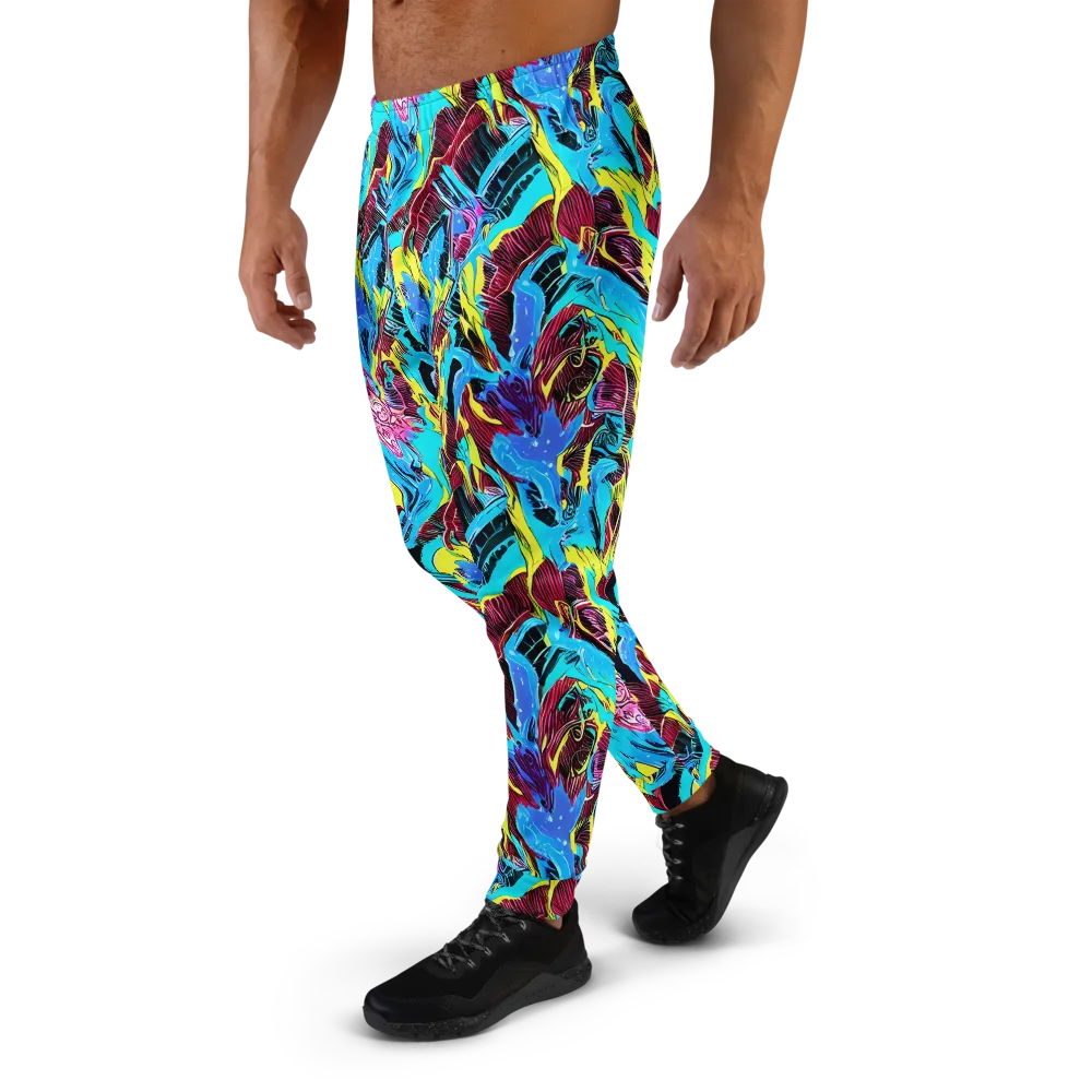 Chromatic Flora on Men's Joggers — Left
