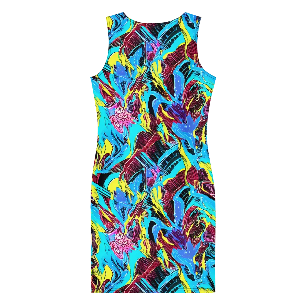 Chromatic Flora on Bodycon Dress — Back