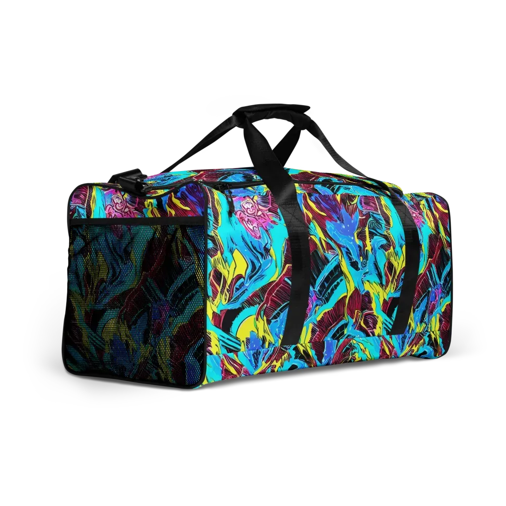Chromatic Flora on Duffle Bag — Right Front