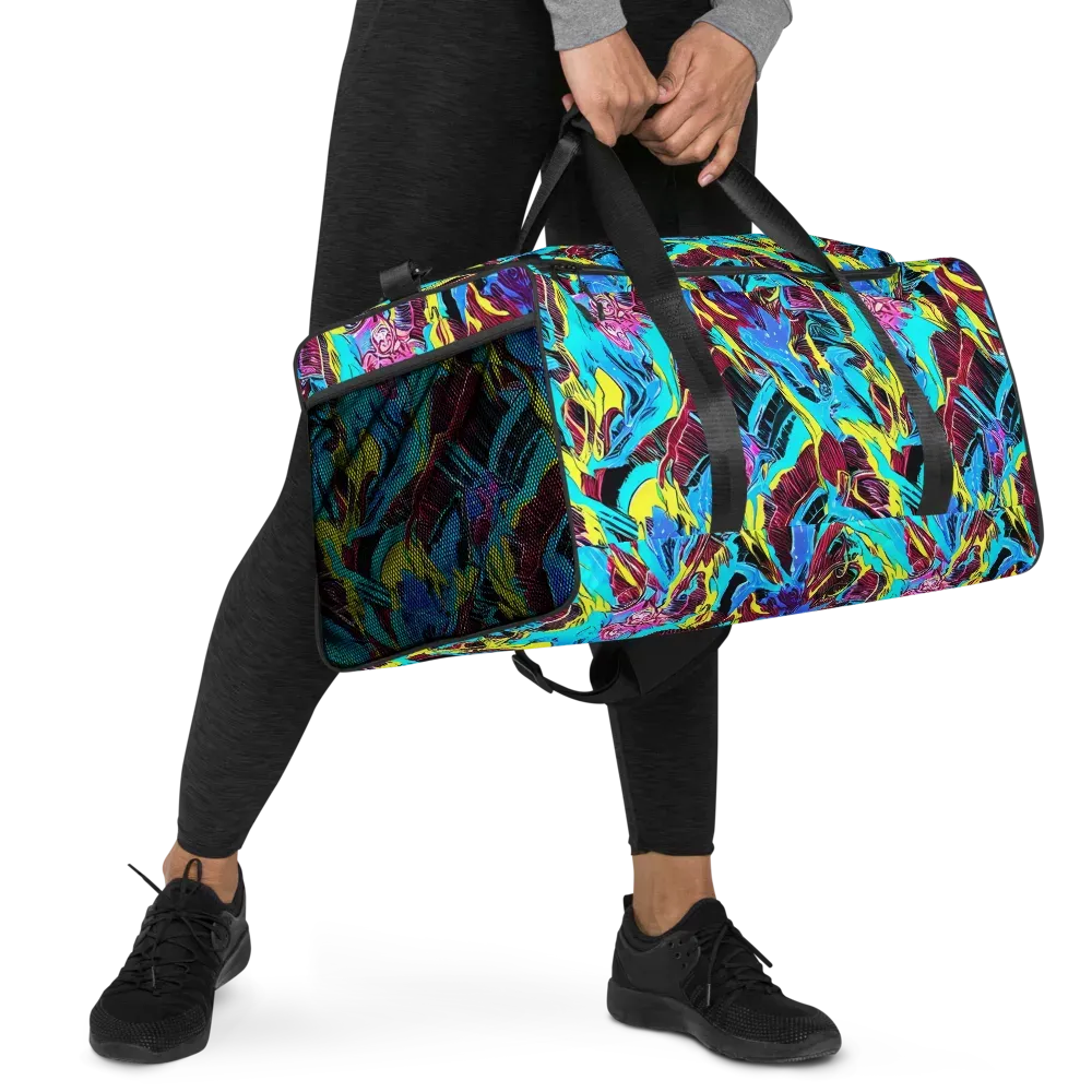 Chromatic Flora on Duffle Bag — Right Front