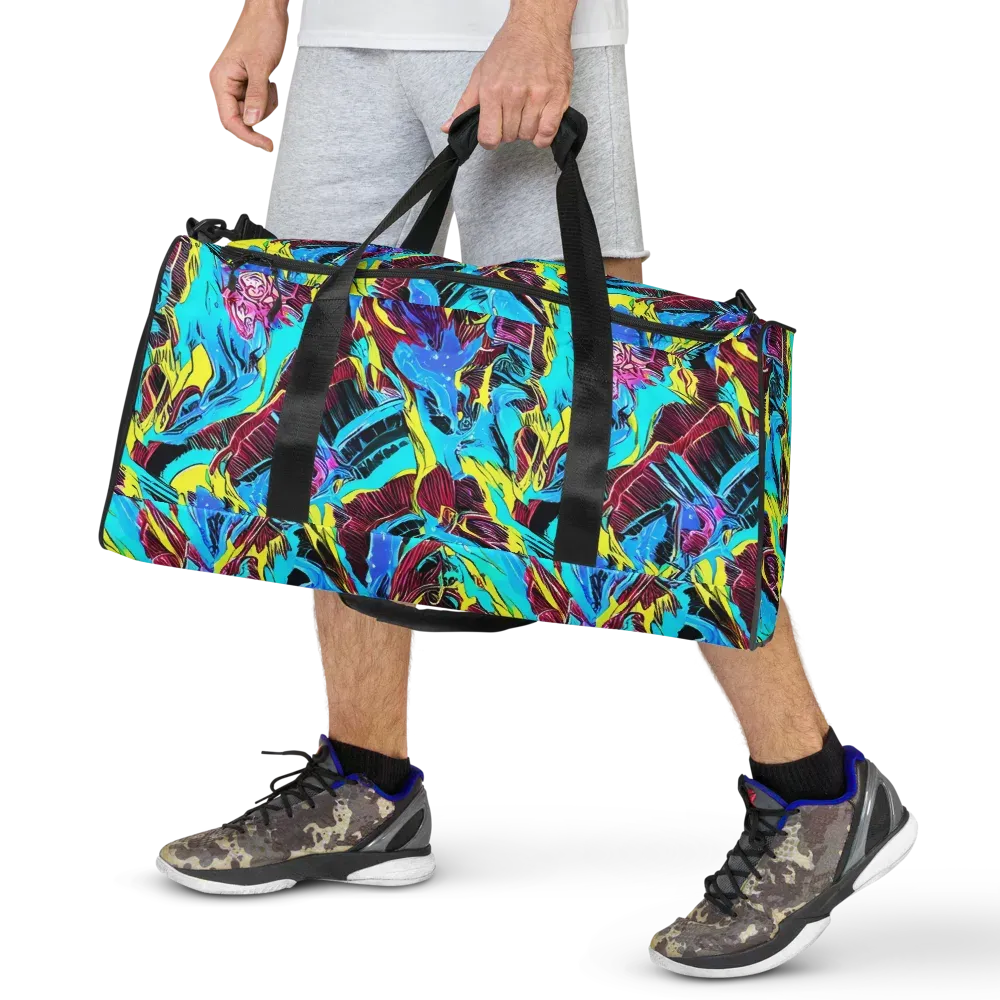 Chromatic Flora on Duffle Bag — Front