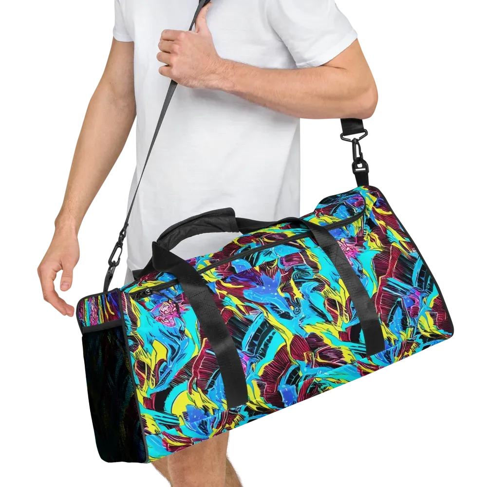 Chromatic Flora on Duffle Bag — Right Front