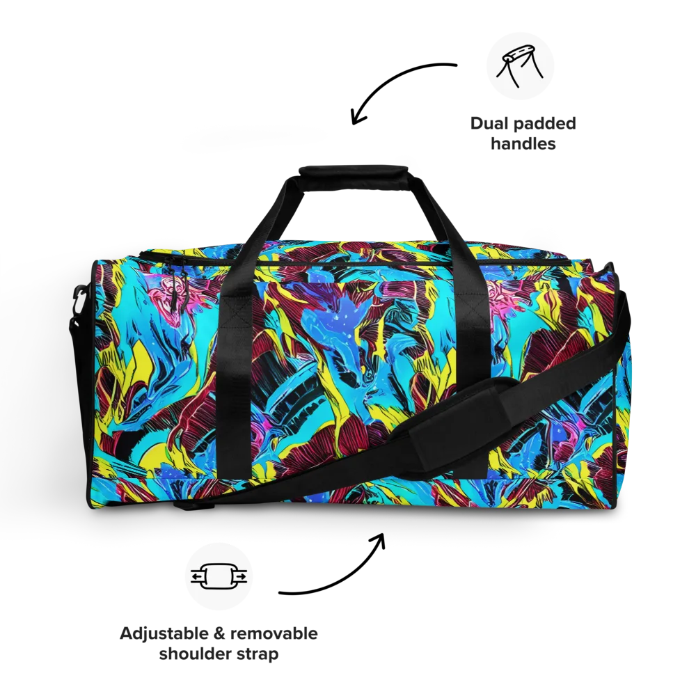 Chromatic Flora on Duffle Bag — Front