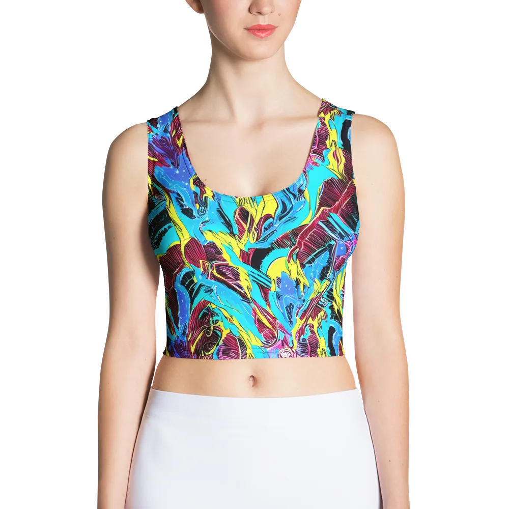 Chromatic Flora on Crop Top — Front