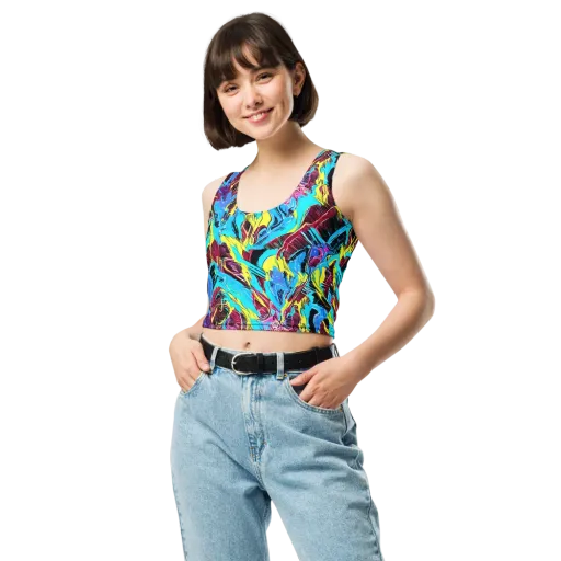 Chromatic Flora on a Crop Top