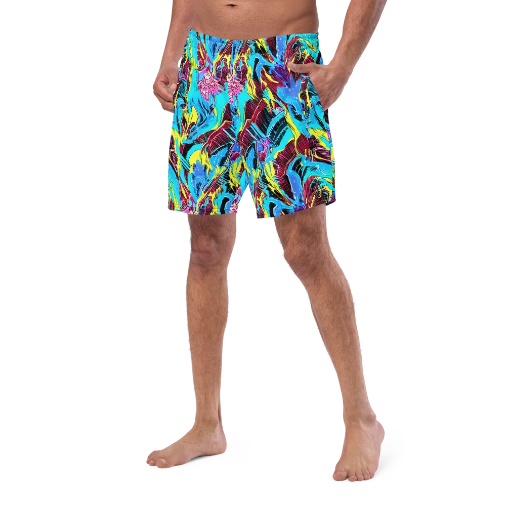 Chromatic Flora on Swim Trunks — Left Front