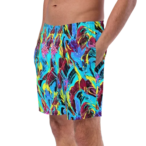 Chromatic Flora on a Swim Trunks
