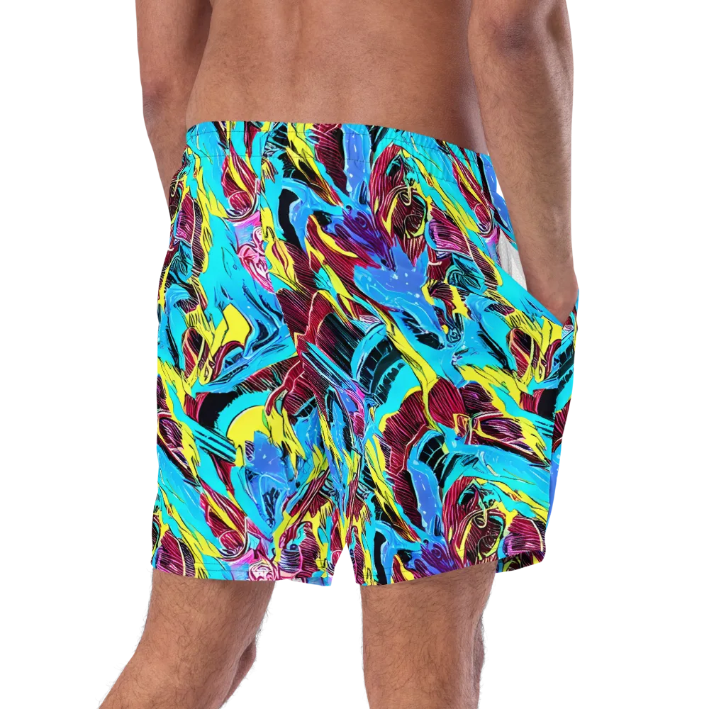 Chromatic Flora on Swim Trunks — Right Back