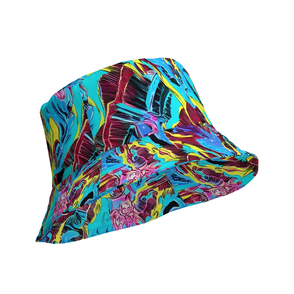 Chromatic Flora on Reversible Bucket Hat — Product details Outside