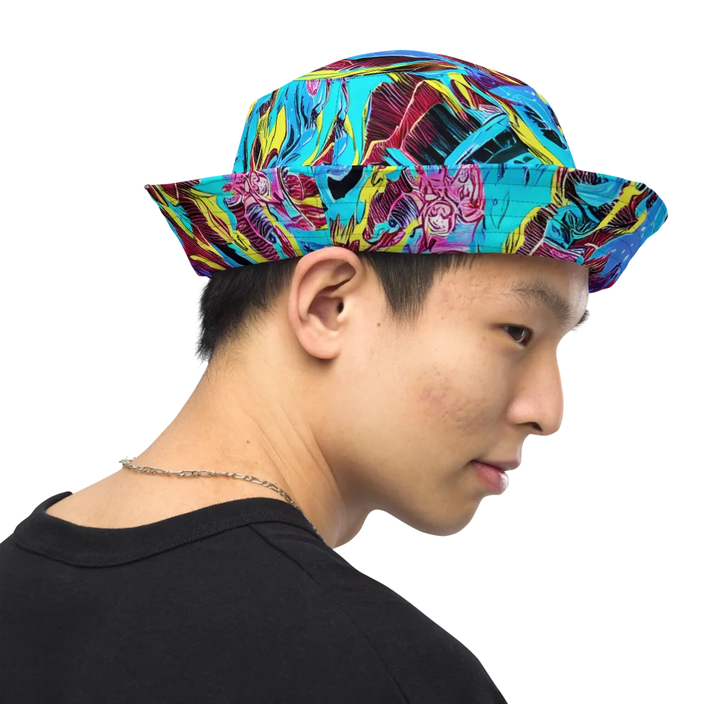 Chromatic Flora on Reversible Bucket Hat — Right Outside